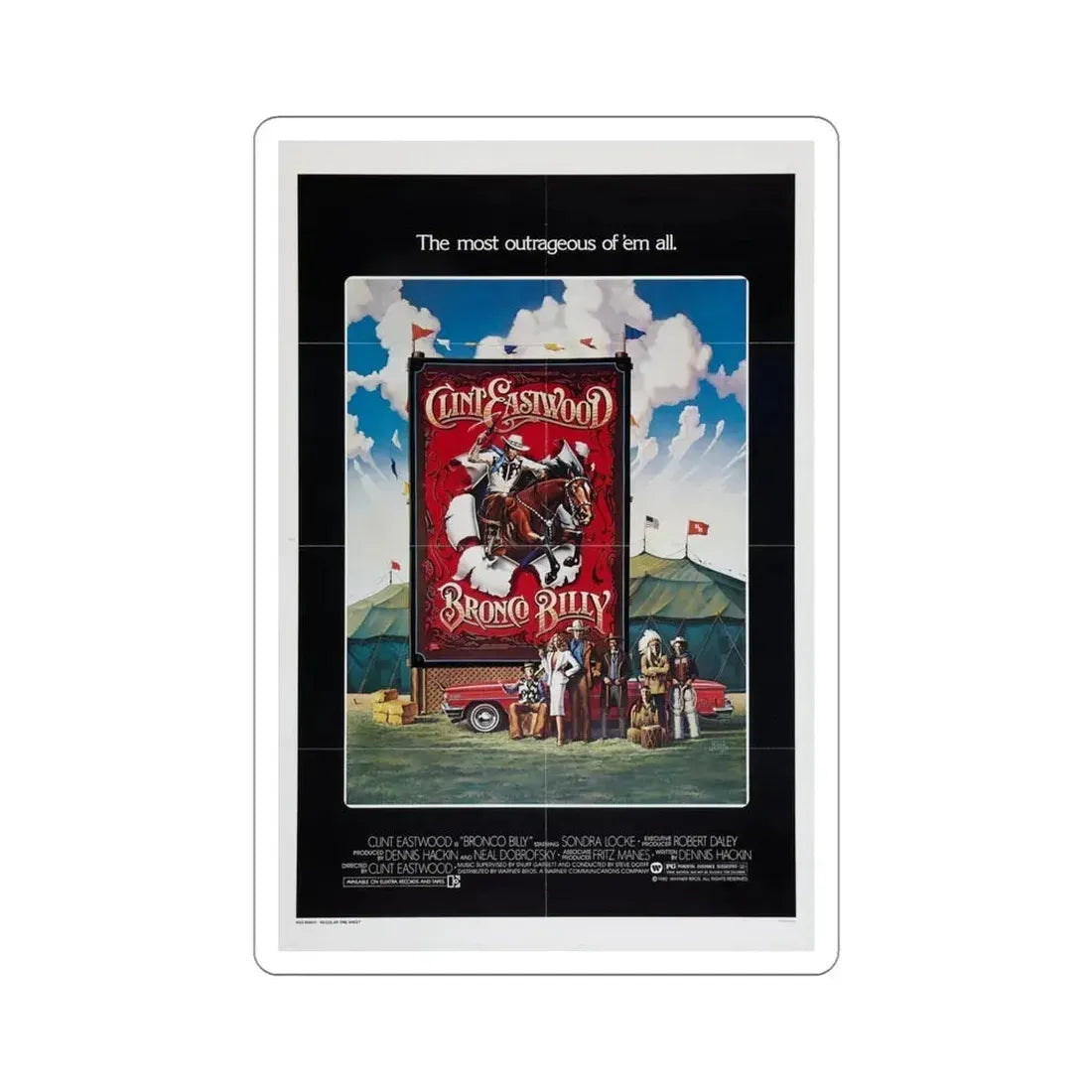 Bronco Billy 1980 Movie Poster STICKER Vinyl Die-Cut Decal - The Sticker Space