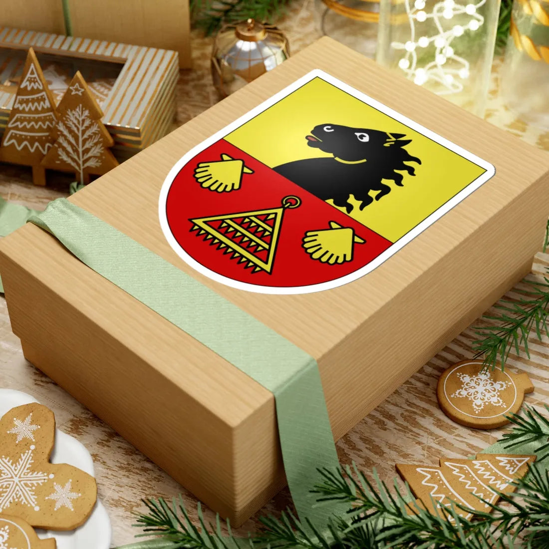 Bösingen-coat of arms (Switzerland) (Coat of Arms) STICKER Vinyl Kiss-Cut Decal - The Sticker Space