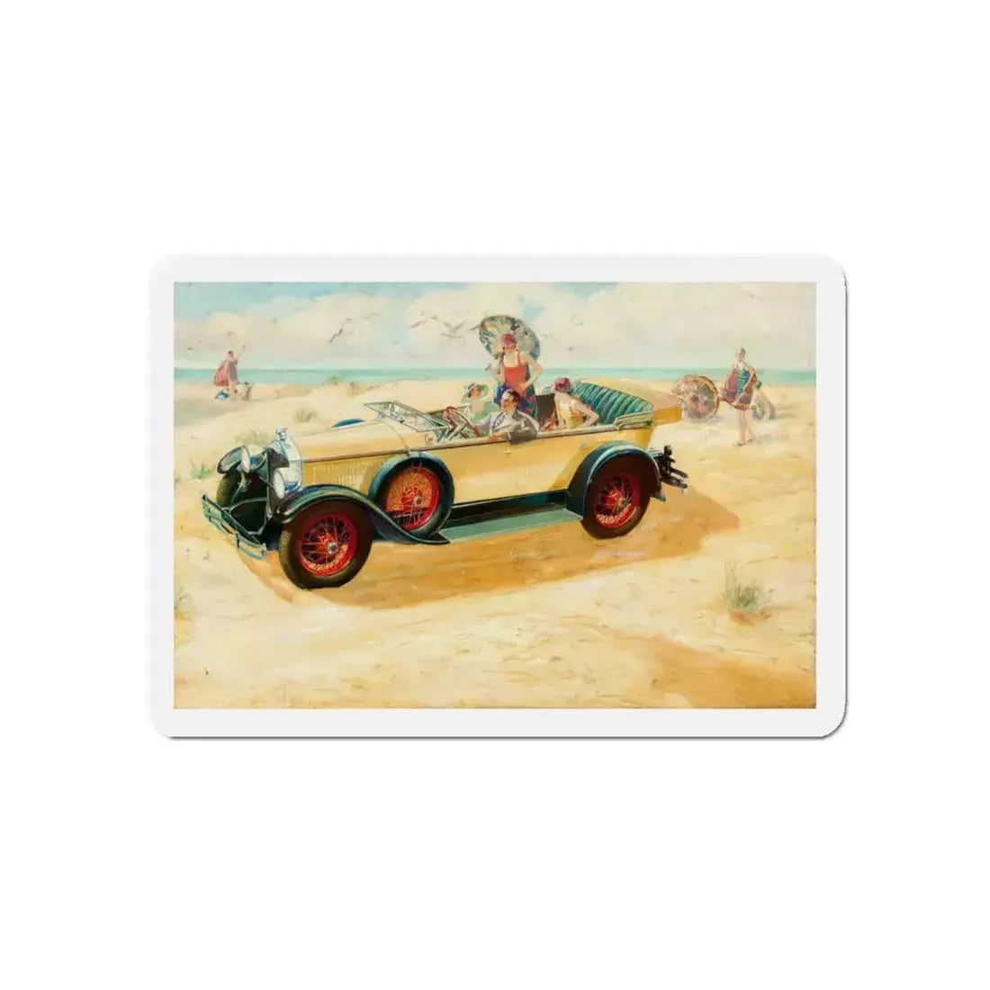 Buick Motors ad illustration (Magazine Illustration) Refrigerator Magnet - The Sticker Space