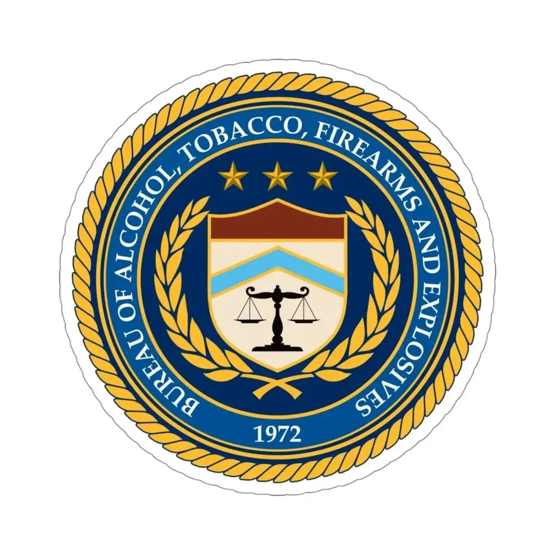 Bureau of Alcohol Tobacco Firearms and Explosives ATF STICKER Vinyl Die-Cut Decal - The Sticker Space