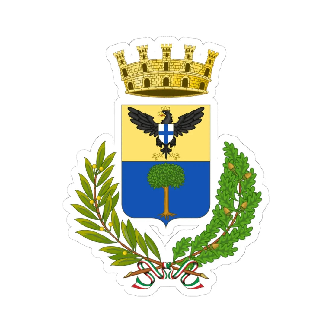 Busseto-Stemma (Italy) (Coat of Arms) STICKER Vinyl Kiss-Cut Decal - The Sticker Space