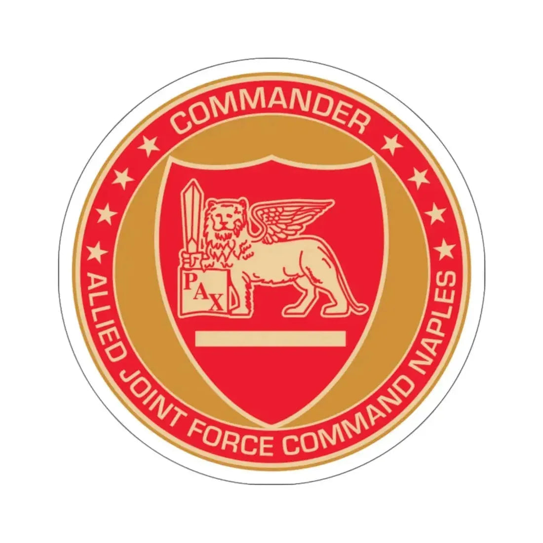 CAJFC Naples Commander Allied Joint Forces (U.S. Navy) STICKER Vinyl Kiss-Cut Decal 6 Inch White - The Sticker Space
