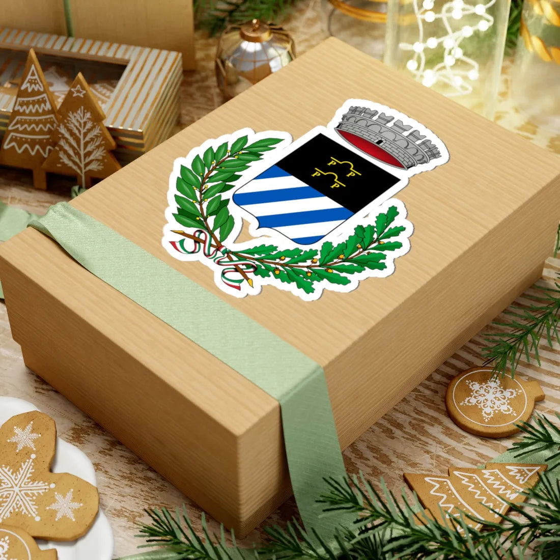 Calcinate-Stemma (Italy) (Coat of Arms) STICKER Vinyl Kiss-Cut Decal - The Sticker Space