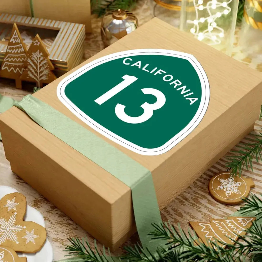 California 13 (California) (Road Sign) STICKER Vinyl Kiss-Cut Decal - The Sticker Space