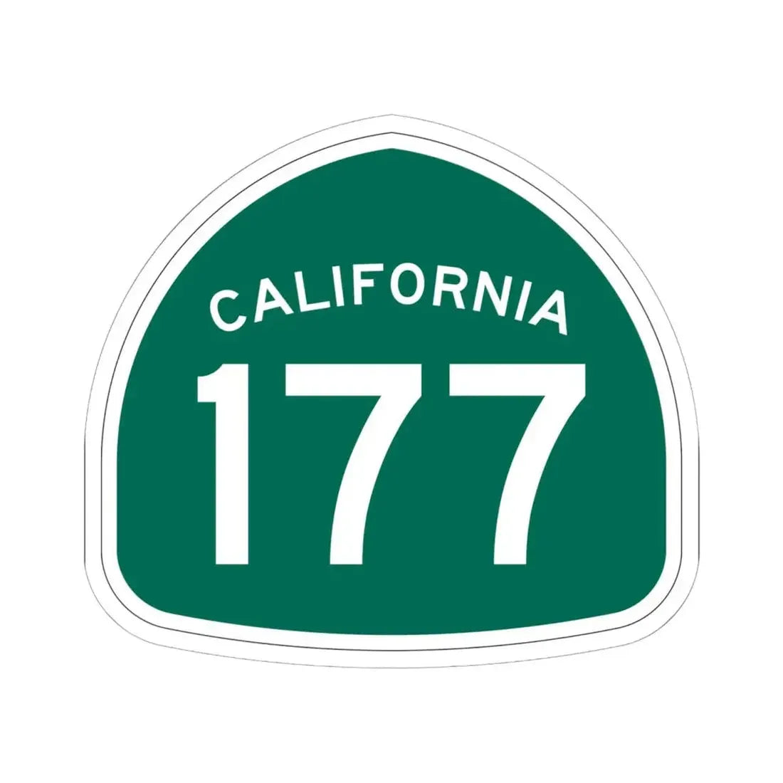 California 177 (California) (Road Sign) STICKER Vinyl Kiss-Cut Decal - The Sticker Space