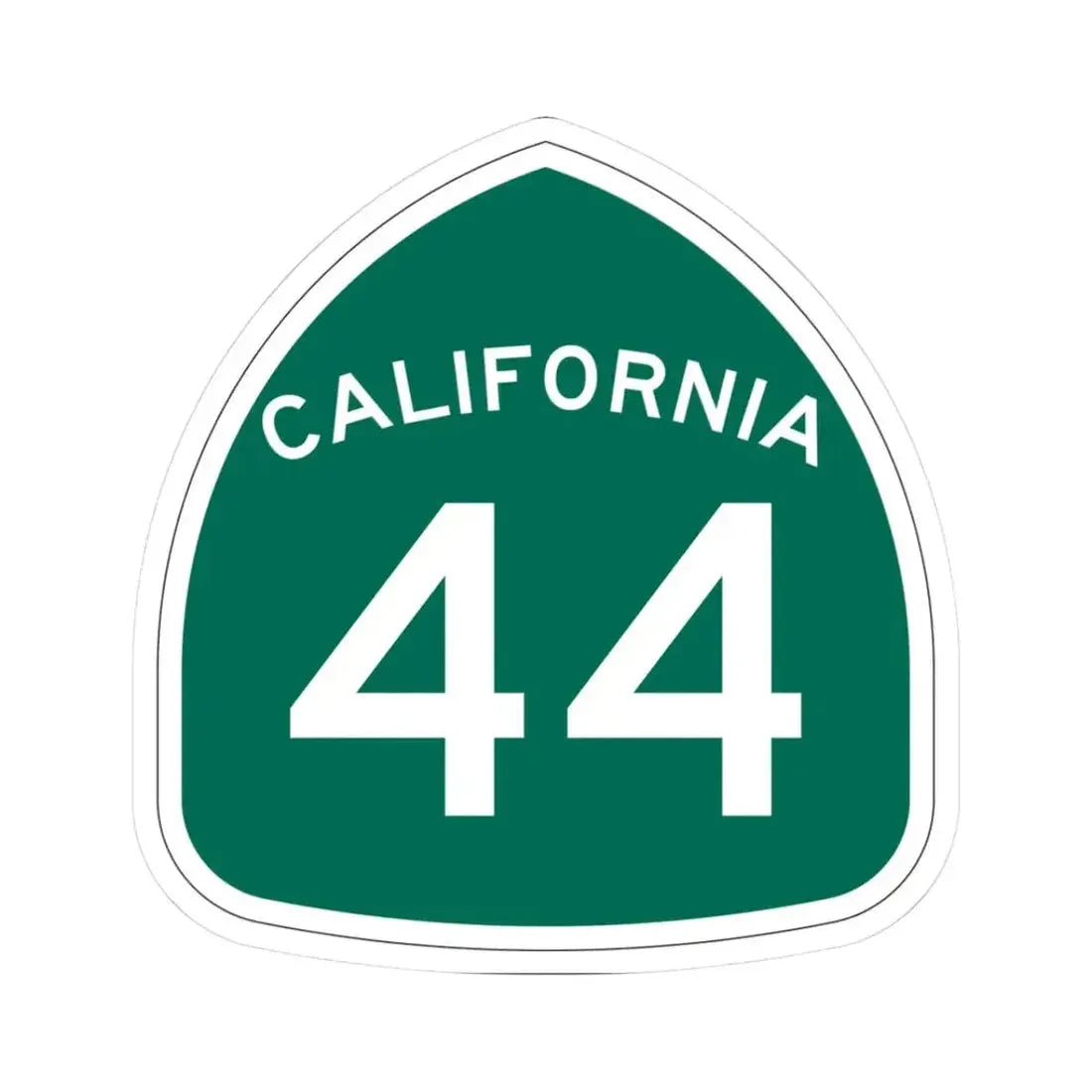 California 44 (California) (Road Sign) STICKER Vinyl Kiss-Cut Decal - The Sticker Space