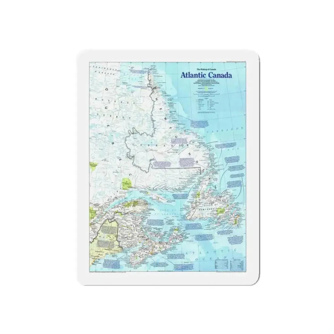 Canada - Atlantic 1 (1992) (Map) Refrigerator Magnet - The Sticker Space