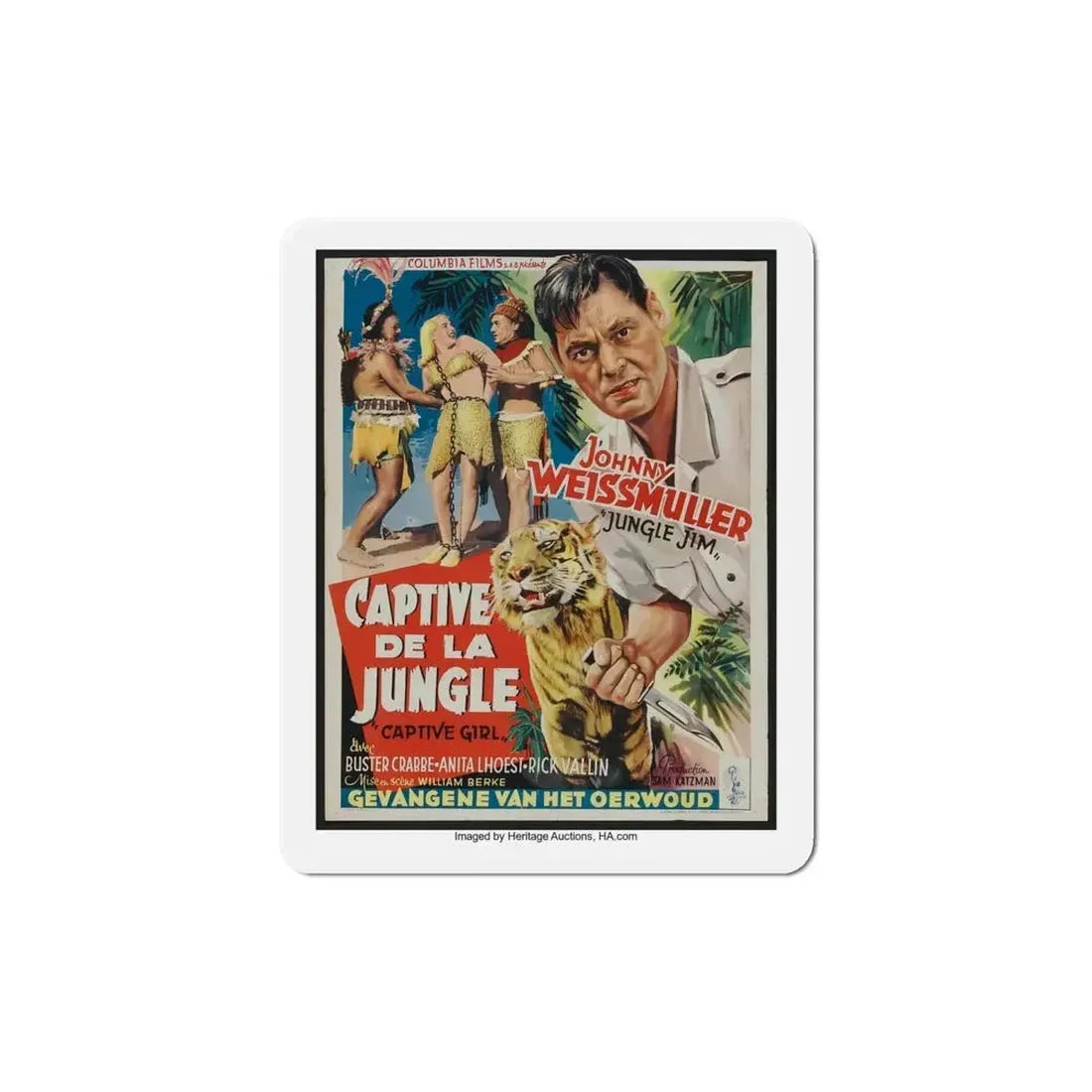 Captive Girl 1950 Movie Poster Refrigerator Magnet - The Sticker Space