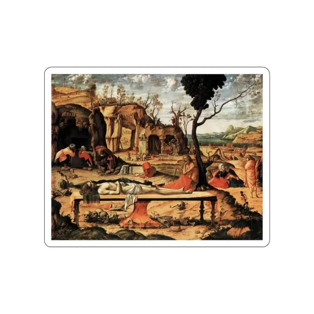 CARPACCIO, Vittore - The Dead Christ (Artwork) STICKER Vinyl Die-Cut Decal - The Sticker Space