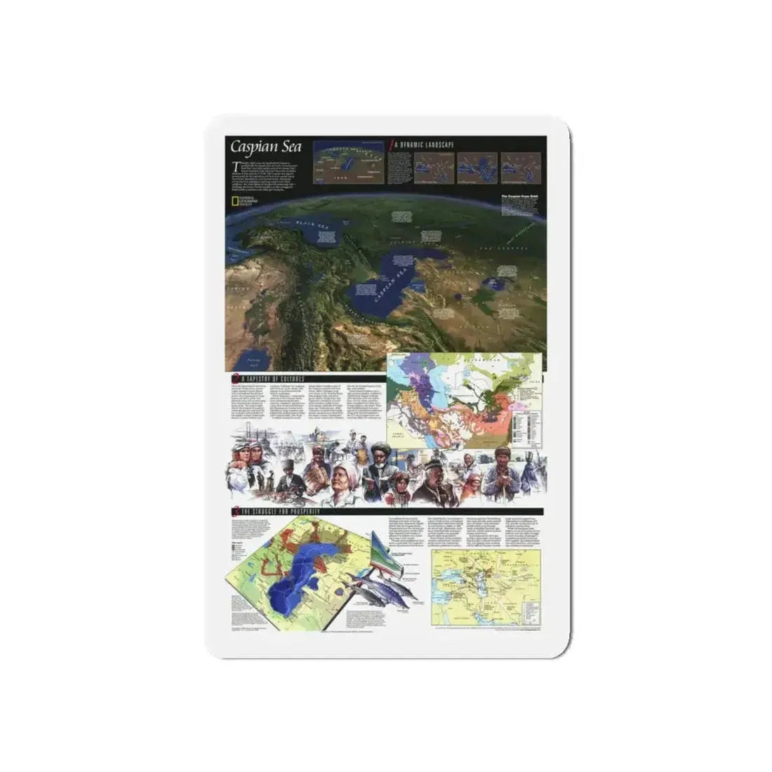 Caspian Sea (1999) (Map) Refrigerator Magnet - The Sticker Space