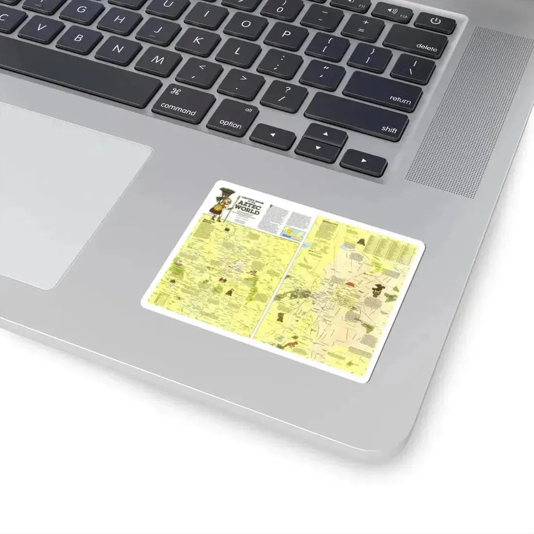 Central America - The Aztec World (1980) (Map) STICKER Vinyl Kiss-Cut Decal - The Sticker Space