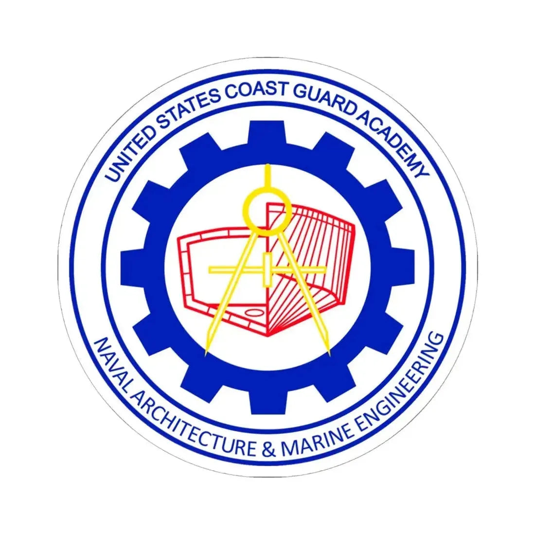 CG Naval Architecture & Marine Eng (U.S. Coast Guard) STICKER Vinyl Kiss-Cut Decal 6 Inch White - The Sticker Space