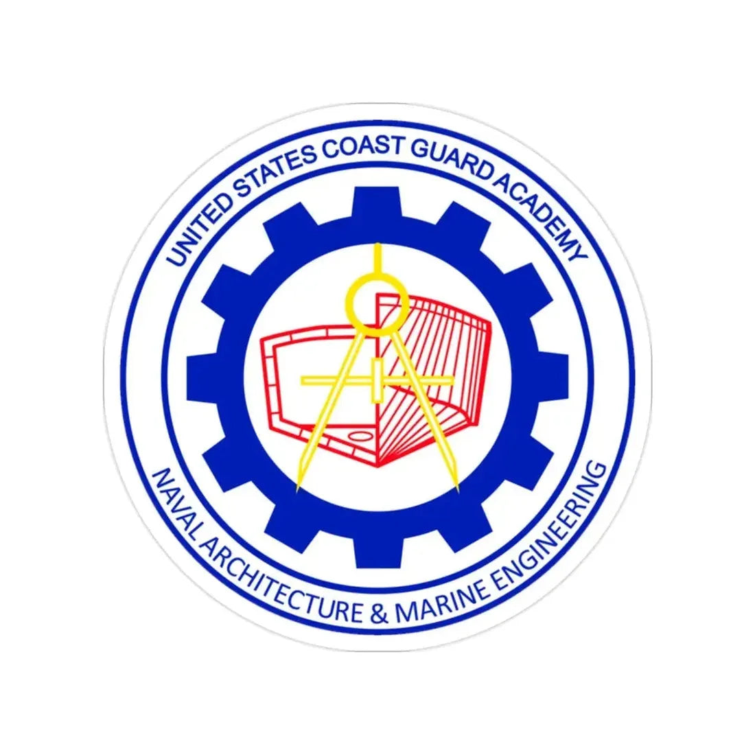 CG Naval Architecture & Marine Eng (U.S. Coast Guard) Transparent STICKER Die-Cut Vinyl Decal - The Sticker Space