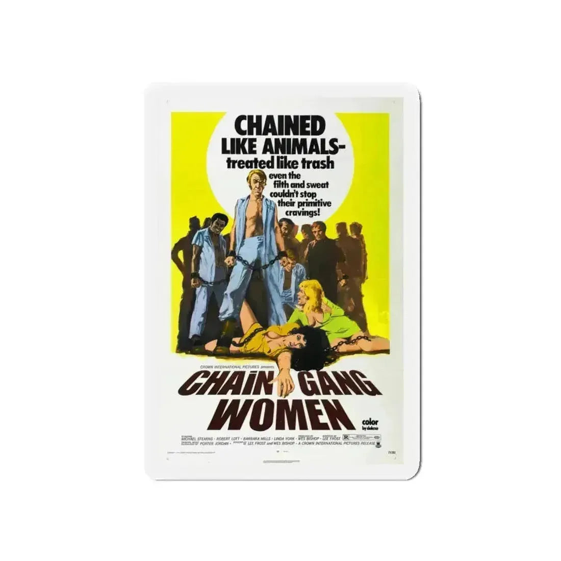 CHAIN GANG WOMEN 1971 Movie Poster - Refrigerator Magnet - The Sticker Space