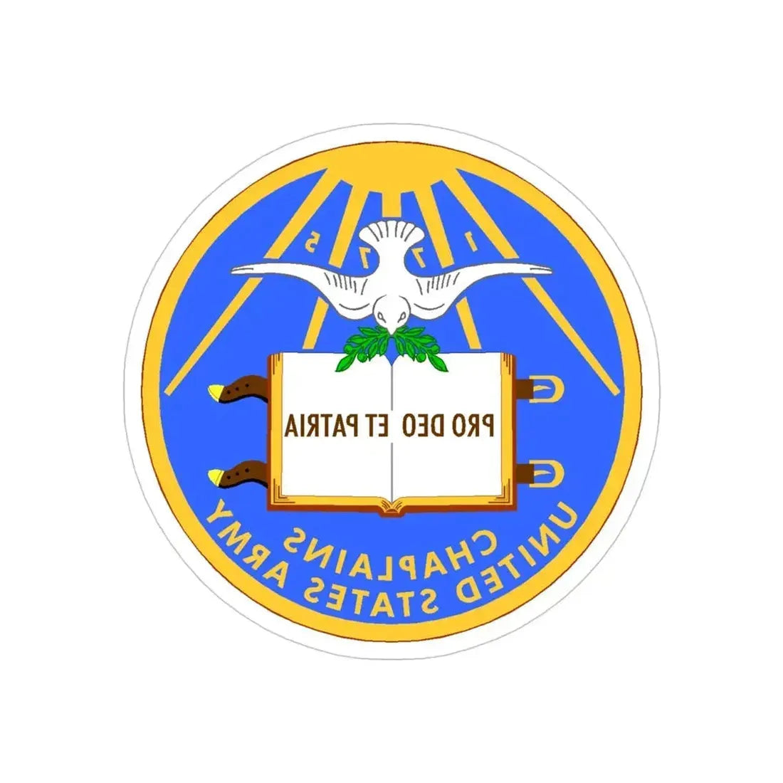 Chaplain Corps (U.S. Army) REVERSE PRINT Transparent Die-Cut STICKER - The Sticker Space