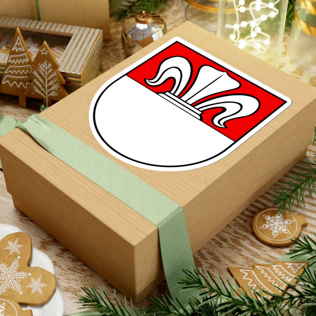 CHE Heitenried COA (Switzerland) (Coat of Arms) STICKER Vinyl Kiss-Cut Decal - The Sticker Space