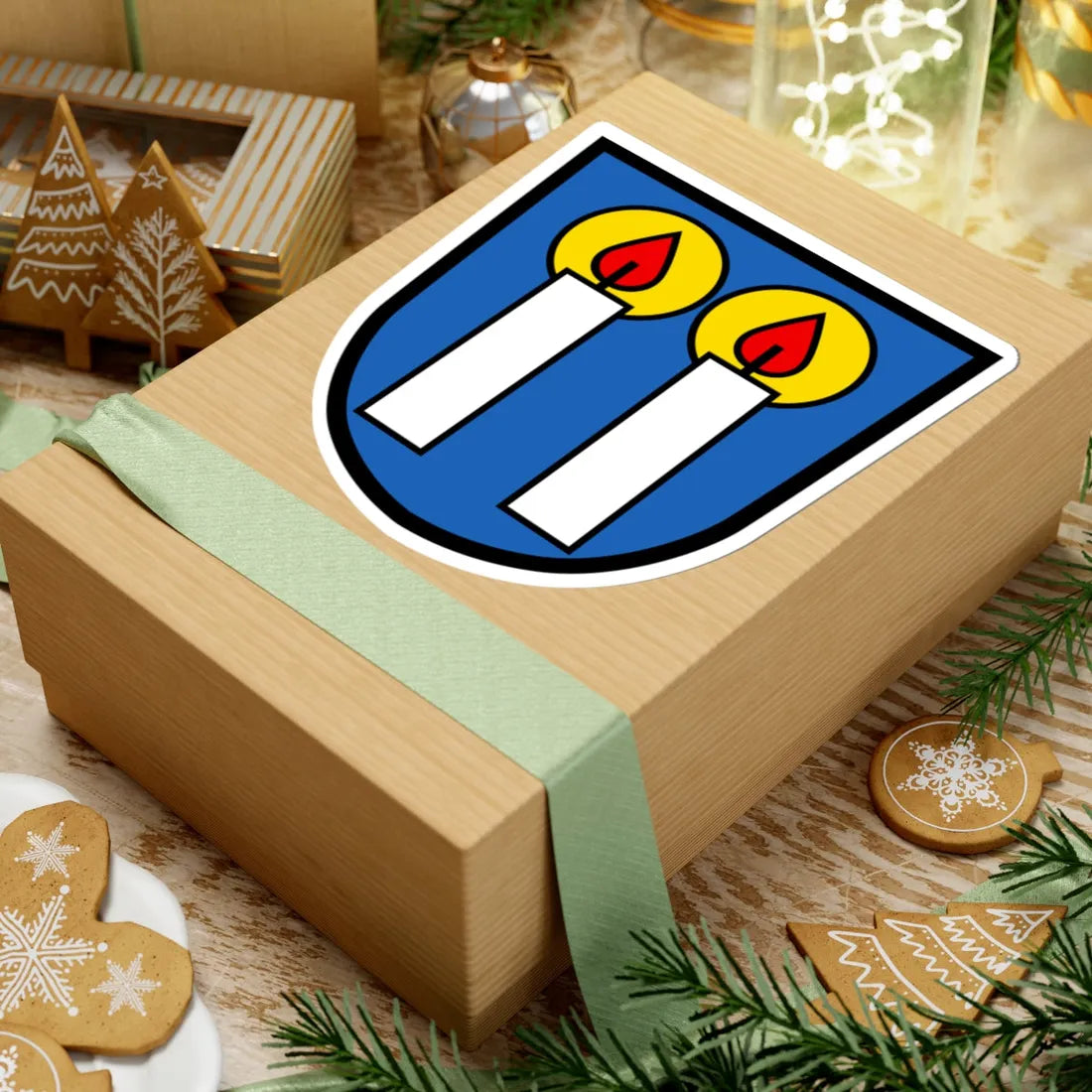 CHE Kerzers COA (Switzerland) (Coat of Arms) STICKER Vinyl Kiss-Cut Decal - The Sticker Space