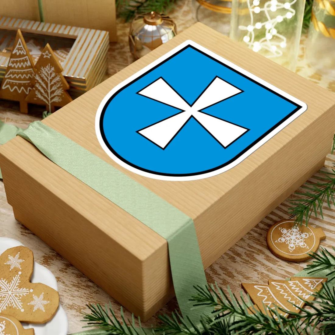 CHE Lungern COA (Switzerland) (Coat of Arms) STICKER Vinyl Kiss-Cut Decal - The Sticker Space