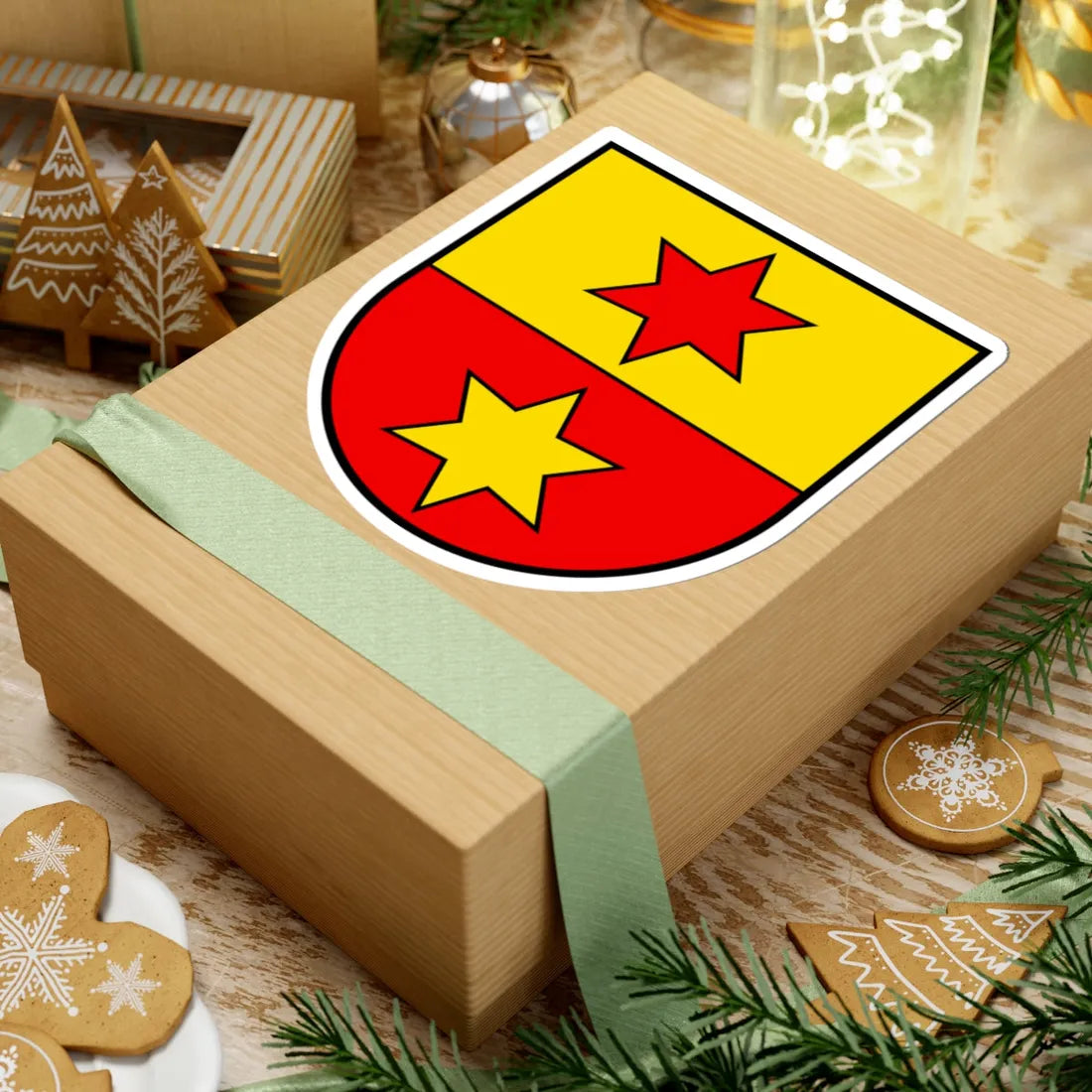 CHE Ohmstal COA (Switzerland) (Coat of Arms) STICKER Vinyl Kiss-Cut Decal - The Sticker Space