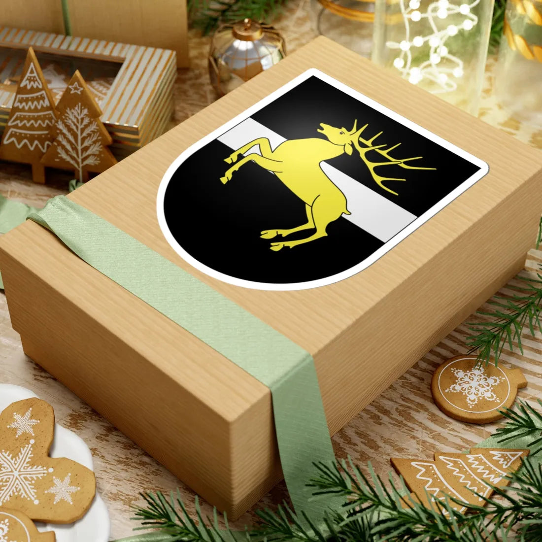 CHE Plasselb COA (Switzerland) (Coat of Arms) STICKER Vinyl Kiss-Cut Decal - The Sticker Space