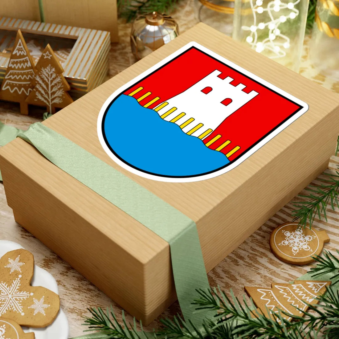 CHE Stansstad COA (Switzerland) (Coat of Arms) STICKER Vinyl Kiss-Cut Decal - The Sticker Space