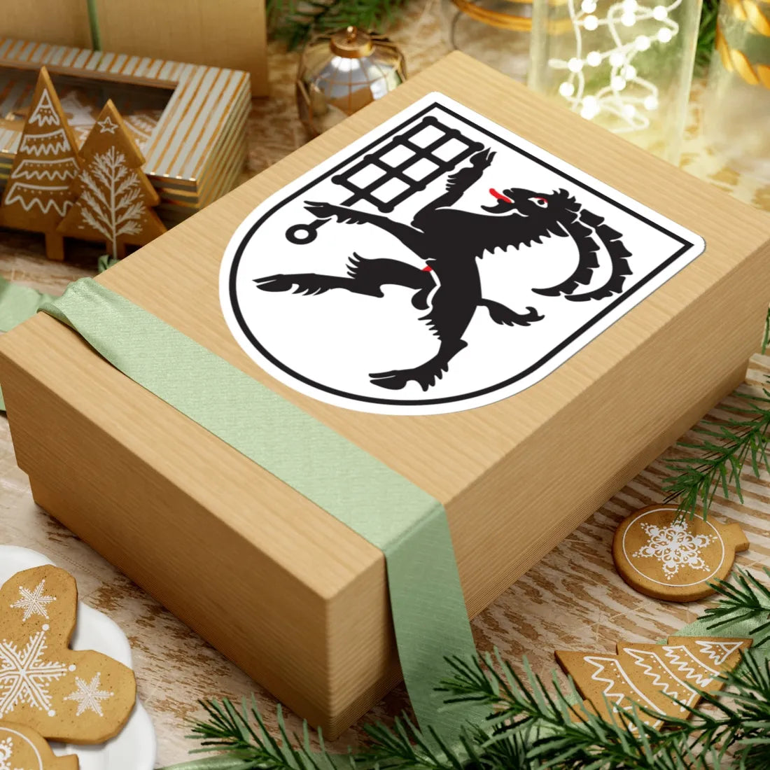 CHE Untervaz COA (Switzerland) (Coat of Arms) STICKER Vinyl Kiss-Cut Decal - The Sticker Space