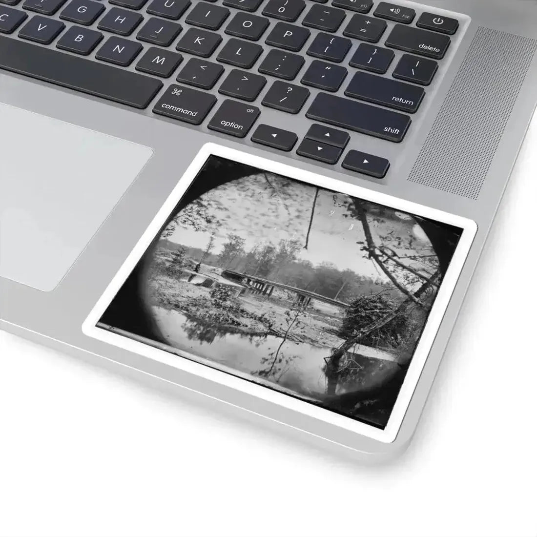 Chickahominy River, Va. Bridge on Mechanicsville Road (U.S. Civil War) STICKER Vinyl Kiss-Cut Decal - The Sticker Space