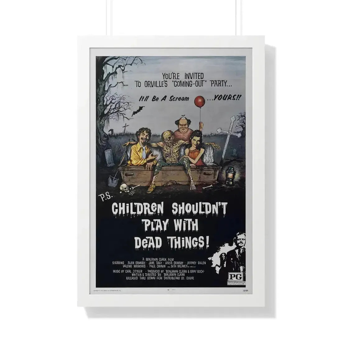 CHILDREN SHOULDN'T PLAY WITH DEAD THINGS 1972 - Framed Movie Poster - The Sticker Space