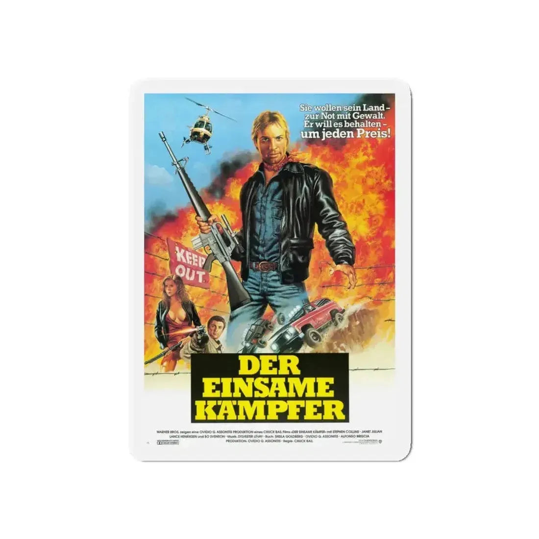 CHOKE CANYON (GERMAN) 1986 Movie Poster - Refrigerator Magnet - The Sticker Space