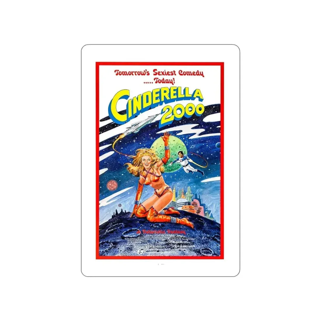 CINDERELLA 2000 (2) 1977 Movie Poster STICKER Vinyl Die-Cut Decal - The Sticker Space