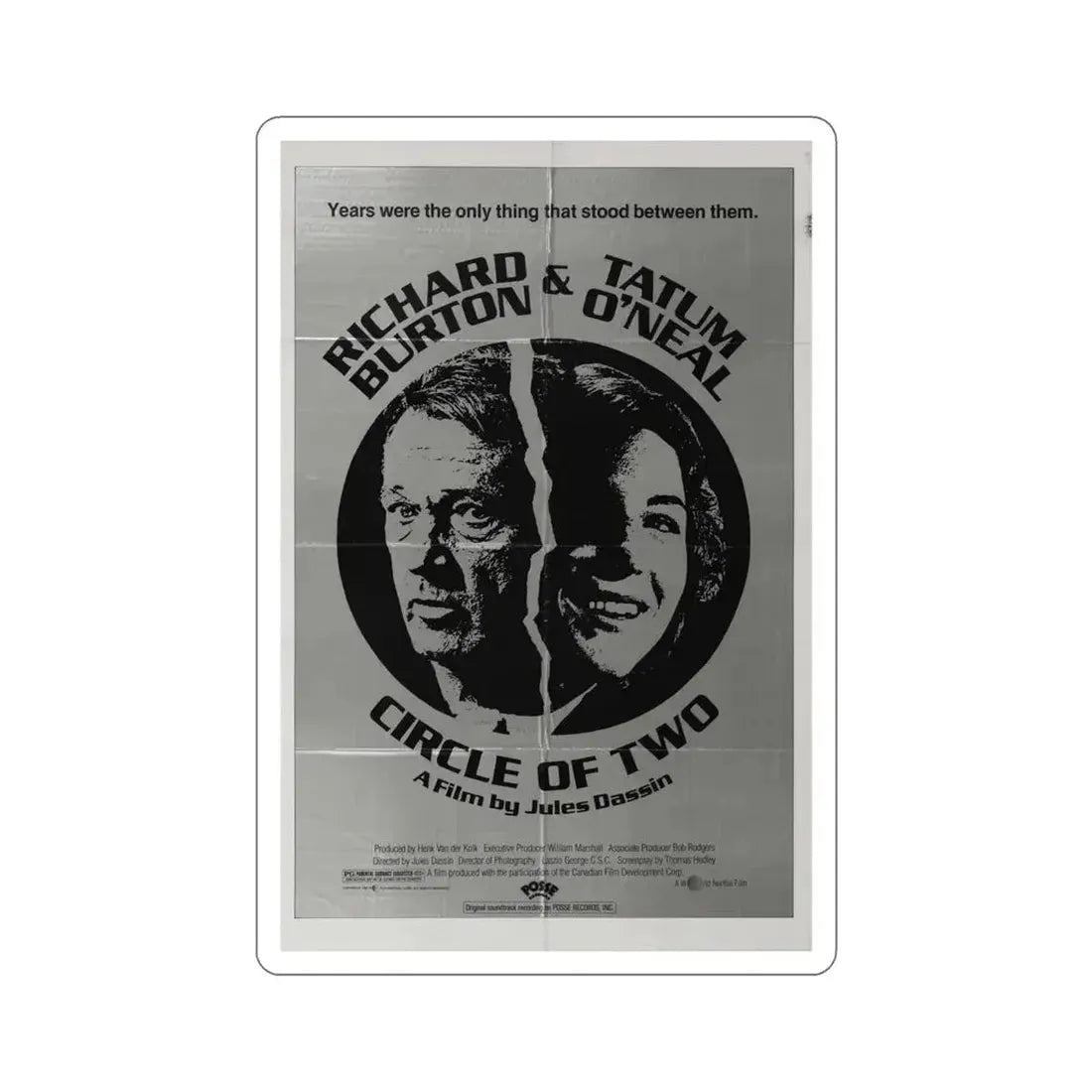 Circle of Two 1981 Movie Poster STICKER Vinyl Die-Cut Decal - The Sticker Space