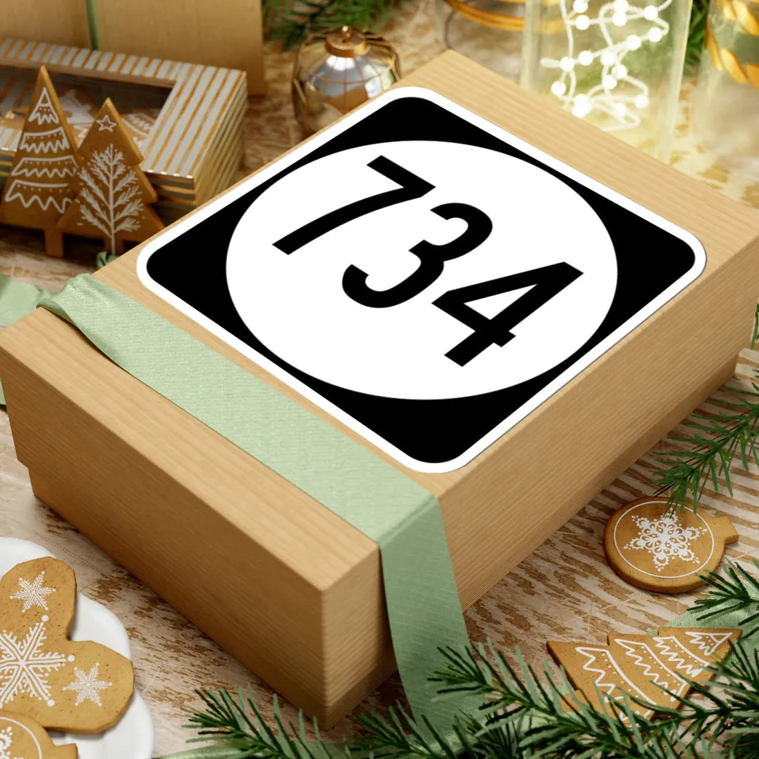 Circle sign 734 Virginia (Virginia) (Road Sign) STICKER Vinyl Kiss-Cut Decal - The Sticker Space