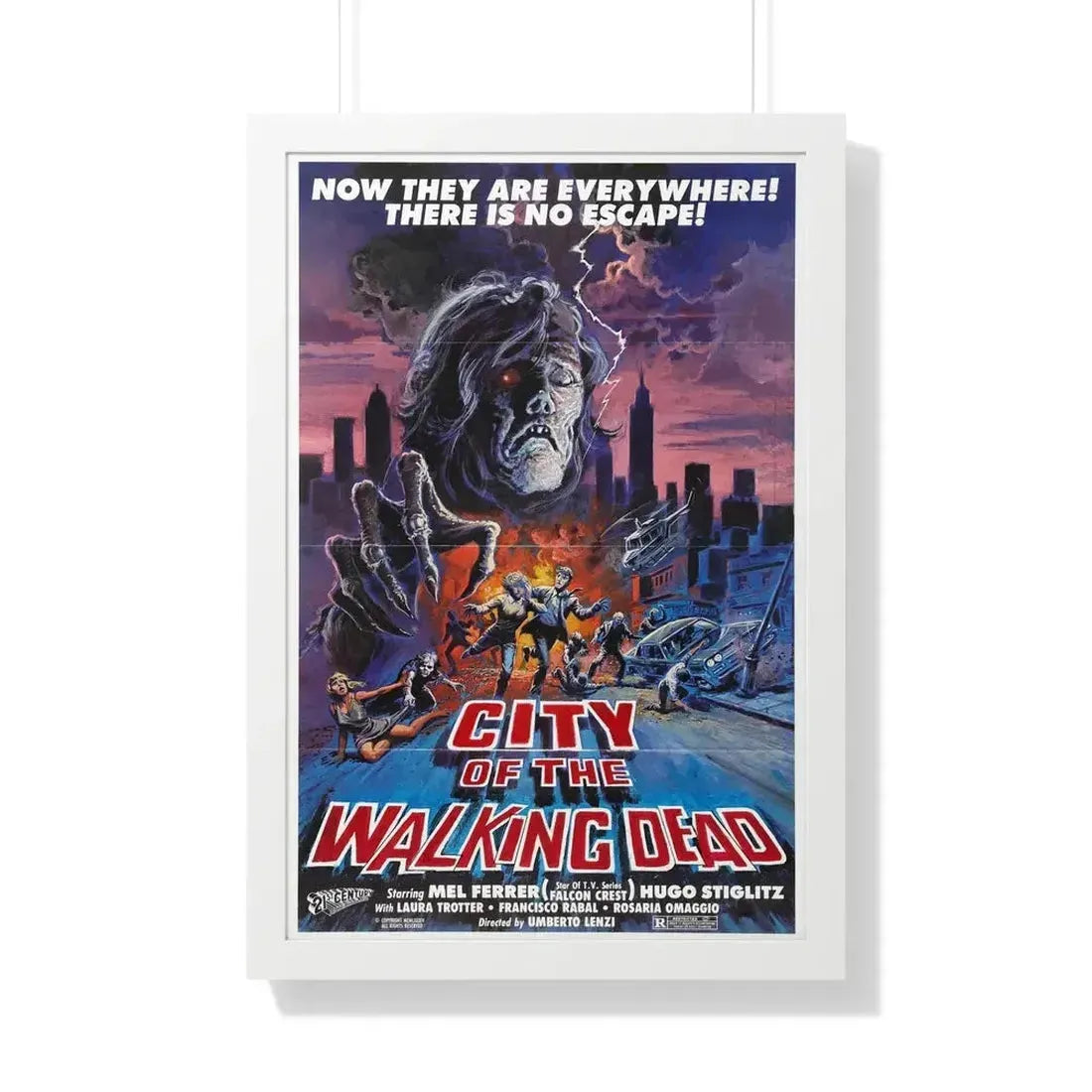CITY OF THE WALKING DEAD (NIGHTMARE CITY) 1980 - Framed Movie Poster - The Sticker Space