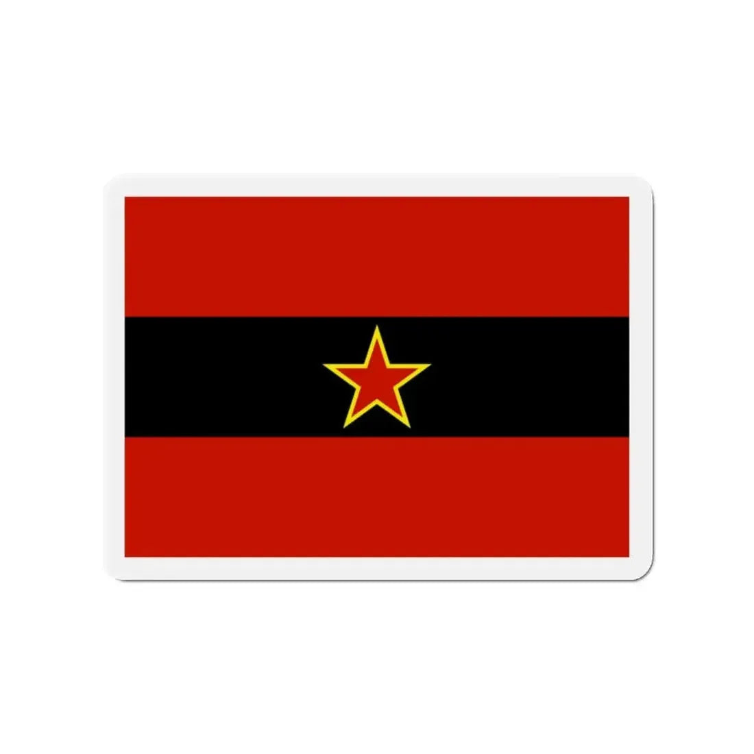 Civil Ensign of Albania 1945 to 1992 - Refrigerator Magnet - The Sticker Space