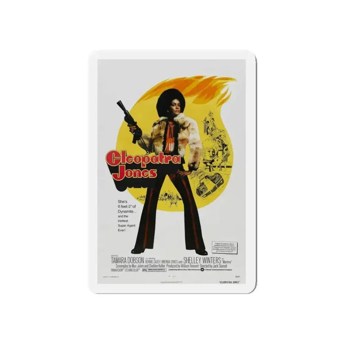 CLEOPATRA JONES 1973 Movie Poster - Refrigerator Magnet - The Sticker Space