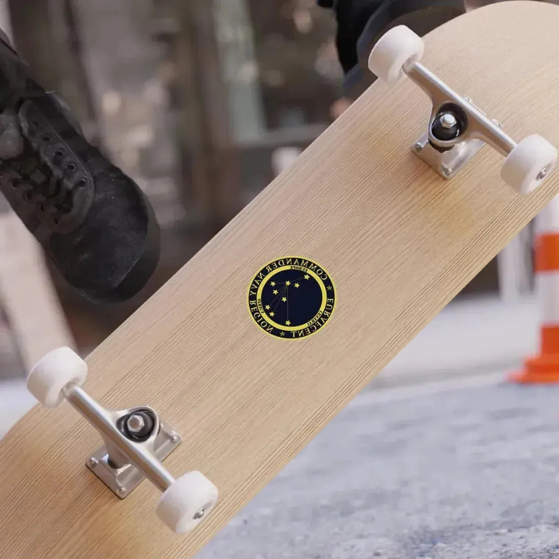 CNR EURAFCENT Commander Navy Region Europe Africa Central (U.S. Navy) REVERSE PRINT Transparent Die-Cut STICKER - The Sticker Space