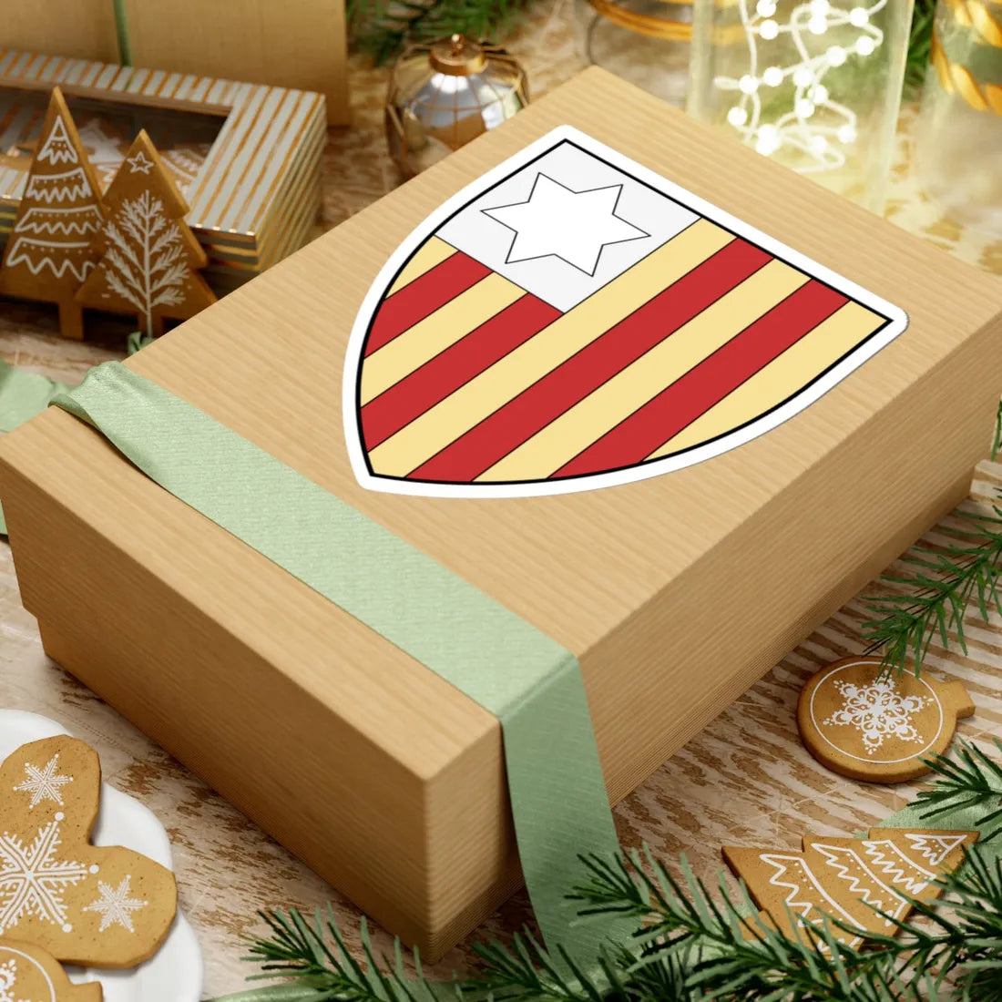 Coa Belgium Family Merode-Guillaume de Mérode dit de Vlatten (Luxembourg) (Coat of Arms) STICKER Vinyl Kiss-Cut Decal - The Sticker Space