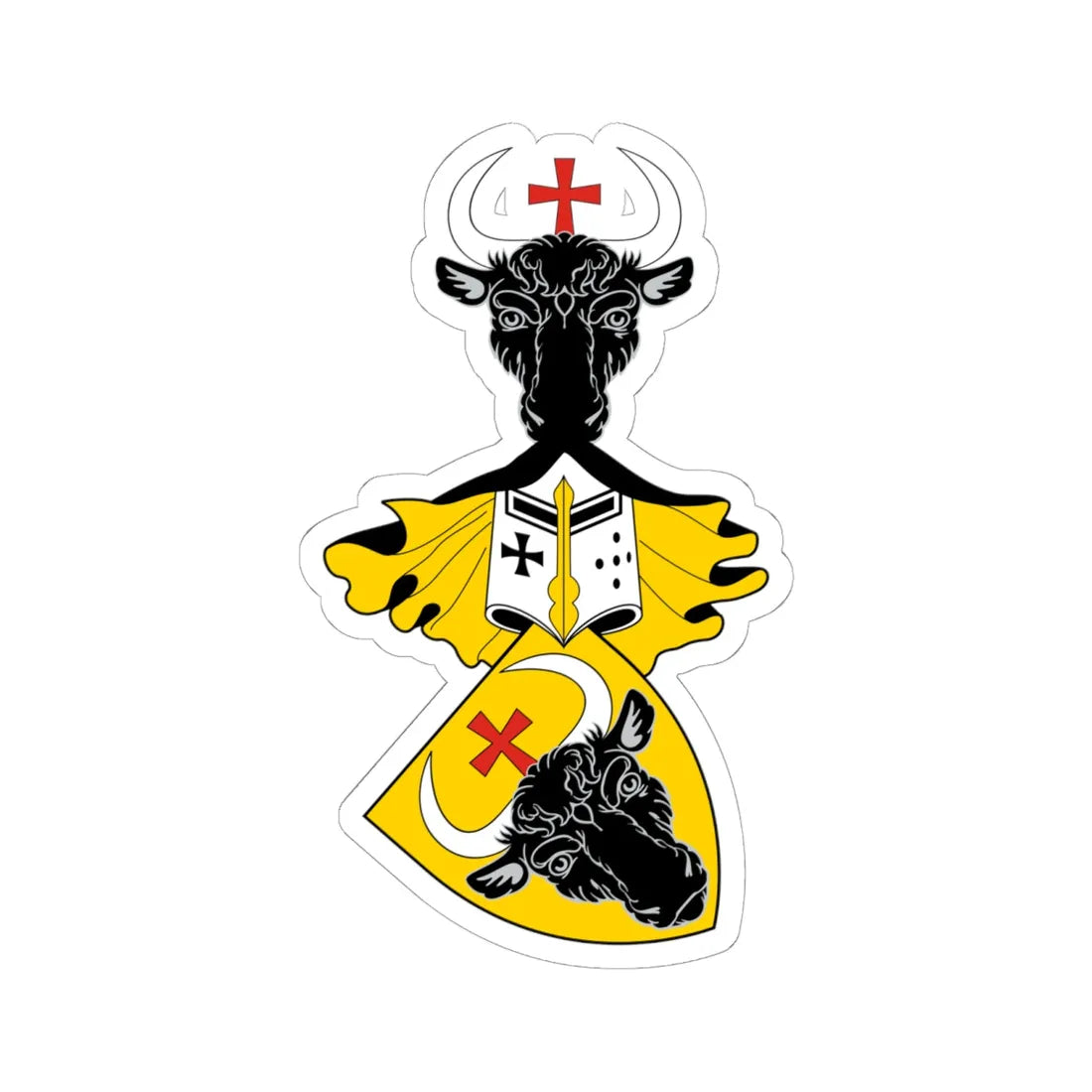 Coa Hungary Clan Buzád-Hahót (Hungary) (Coat of Arms) STICKER Vinyl Kiss-Cut Decal - The Sticker Space