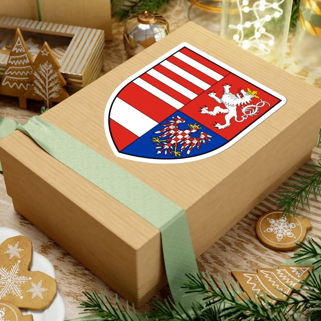 Coa Hungary Country History Ladislaus V 1440 1457 (Czech Republic) (Coat of Arms) STICKER Vinyl Kiss-Cut Decal - The Sticker Space