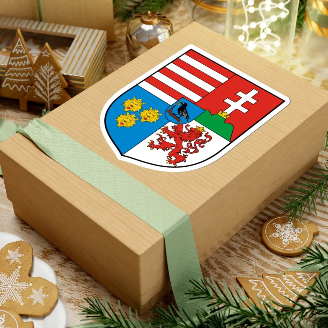 Coa Hungary Country History Mathias Corvinus 51458-1490 (Czech Republic) (Coat of Arms) STICKER Vinyl Kiss-Cut Decal - The Sticker Space