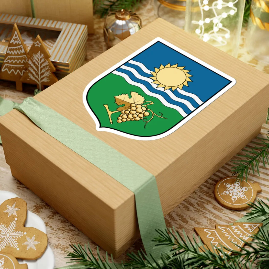 Coa Hungary Town Balatonszárszó (Hungary) (Coat of Arms) STICKER Vinyl Kiss-Cut Decal - The Sticker Space