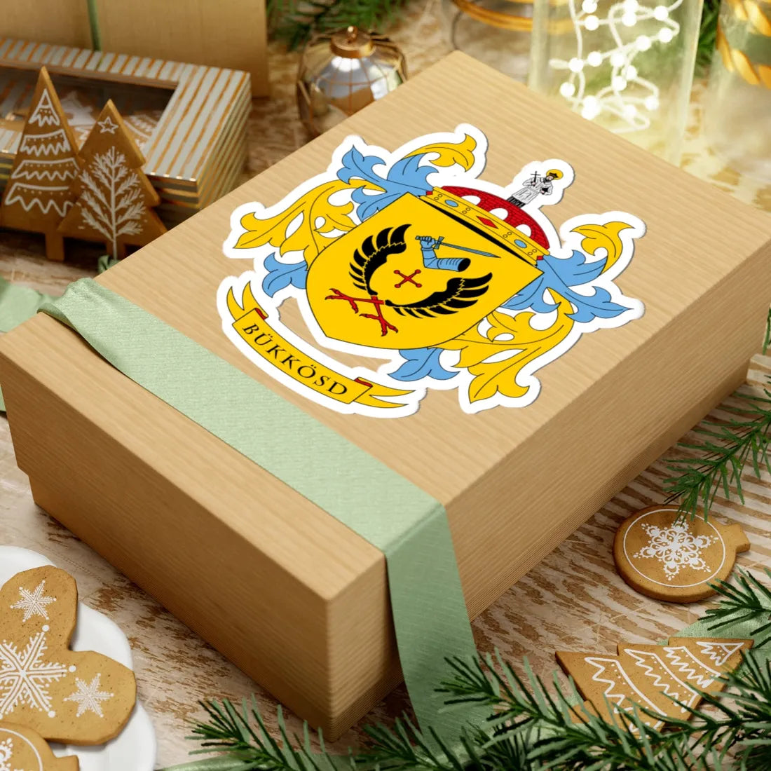 Coa Hungary Town Bükkösd (Hungary) (Coat of Arms) STICKER Vinyl Kiss-Cut Decal - The Sticker Space