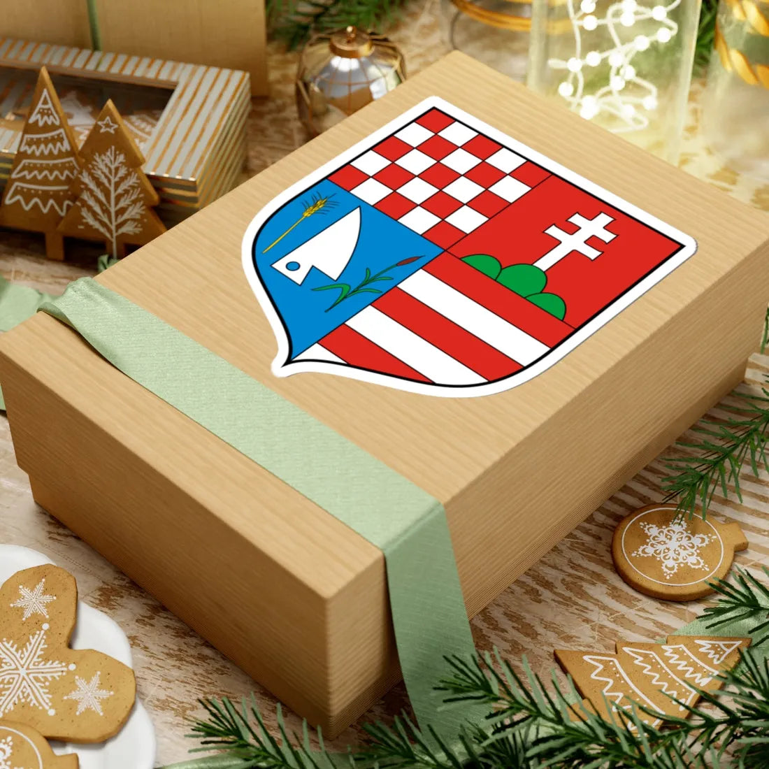 Coa Hungary Town Fertőhomok (Hungary) (Coat of Arms) STICKER Vinyl Kiss-Cut Decal - The Sticker Space