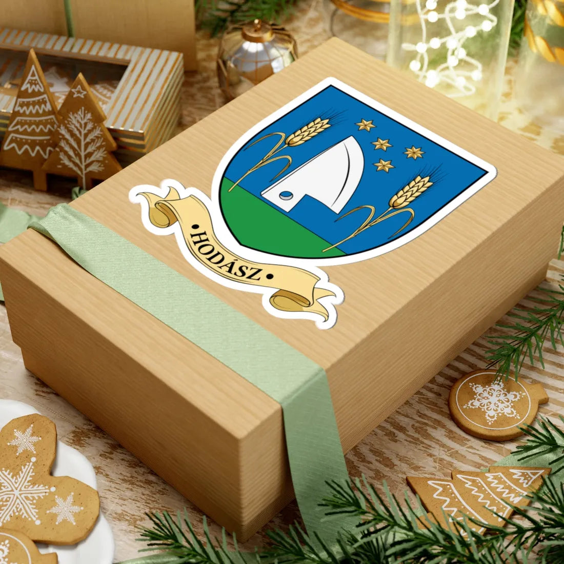 Coa Hungary Town Hodász (Hungary) (Coat of Arms) STICKER Vinyl Kiss-Cut Decal - The Sticker Space