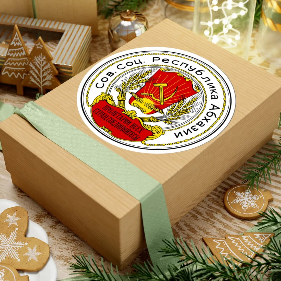 COA of the Abkhazia 1921-1925 (Georgia) (Coat of Arms) STICKER Vinyl Kiss-Cut Decal - The Sticker Space