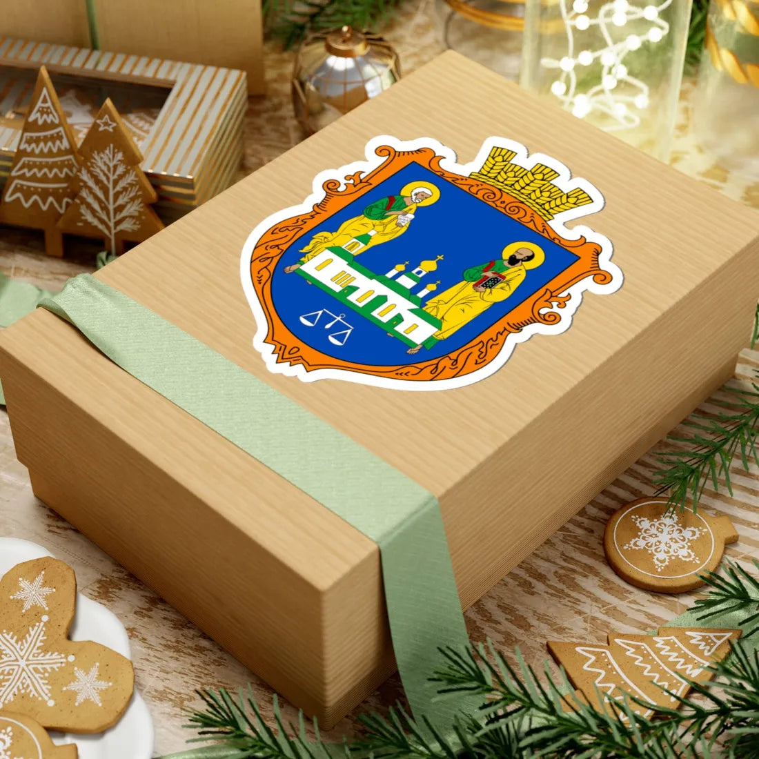 COA Petropavlivska Borshchahivka Kyivska UHT (Ukraine) (Coat of Arms) STICKER Vinyl Kiss-Cut Decal - The Sticker Space