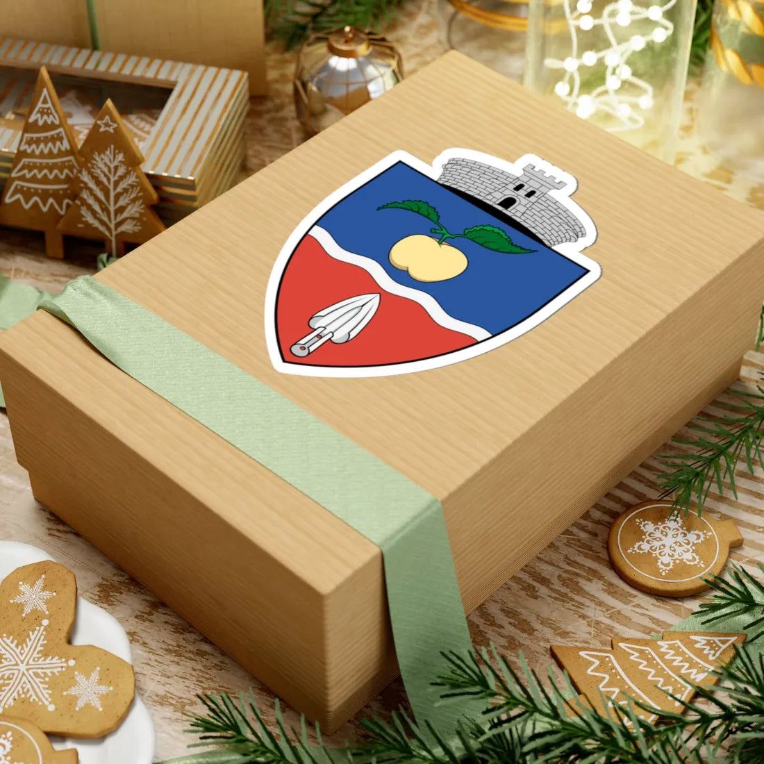 Coa Romania Town Bátos (Oman) (Coat of Arms) STICKER Vinyl Kiss-Cut Decal - The Sticker Space