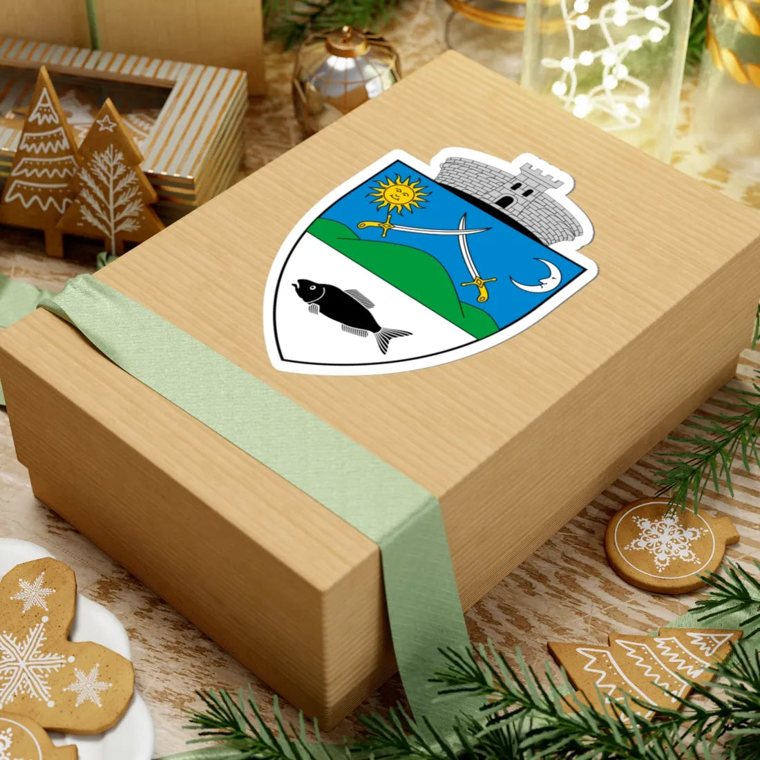 Coa Romania Town Maksa (Oman) (Coat of Arms) STICKER Vinyl Kiss-Cut Decal - The Sticker Space