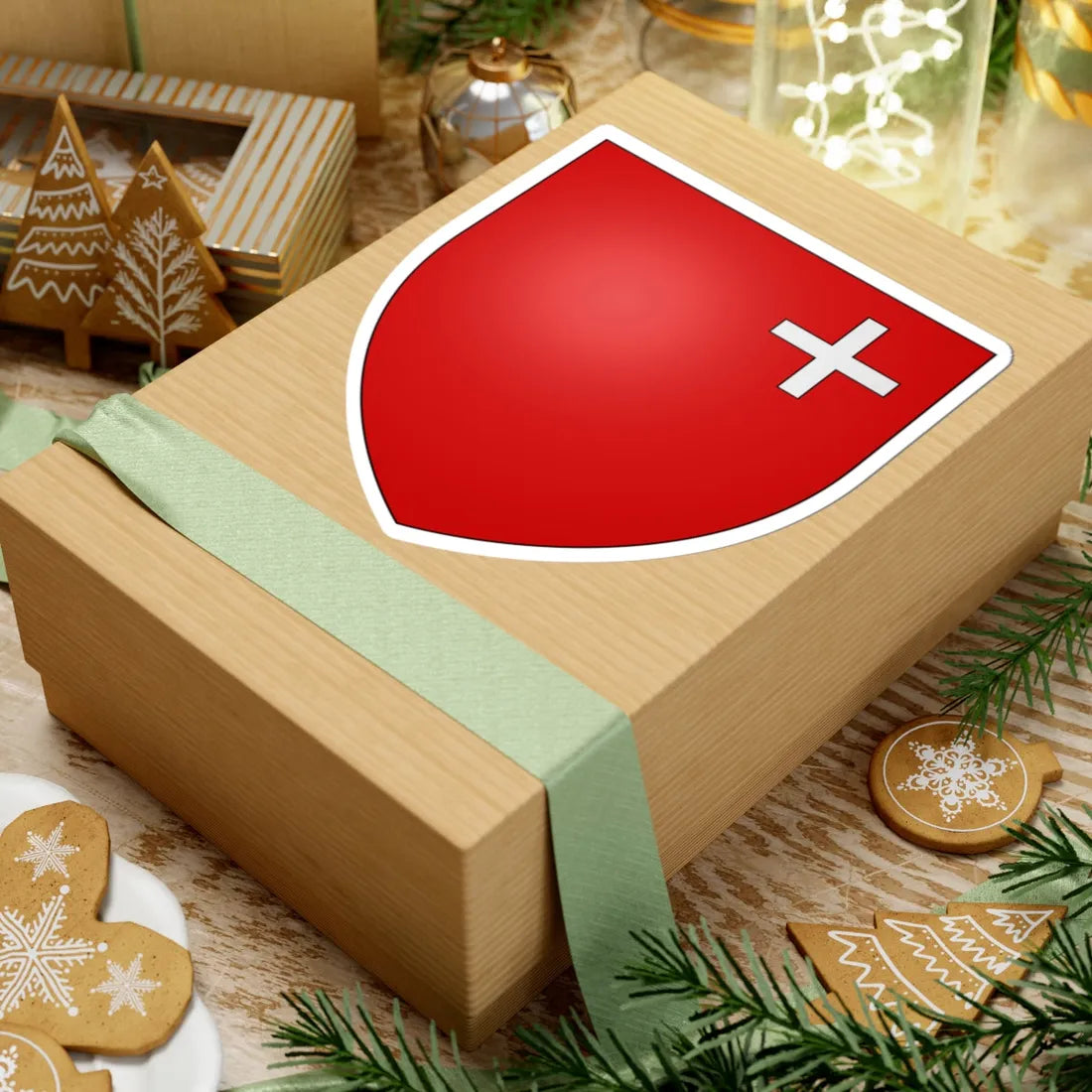 CoA Schwyz Canton (Switzerland) (Coat of Arms) STICKER Vinyl Kiss-Cut Decal - The Sticker Space