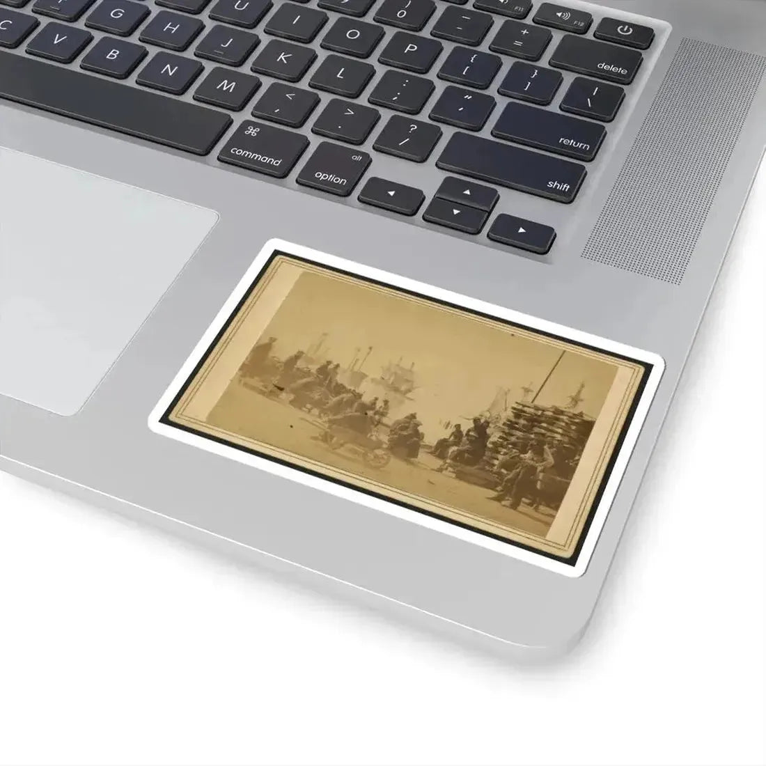 Coaling Admiral Farragut's Fleet at Baton Rouge, Louisiana (U.S. Civil War) STICKER Vinyl Kiss-Cut Decal - The Sticker Space